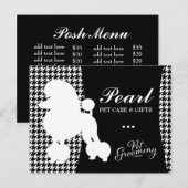 311パールザプードルペットグルーミング千鳥格子の ポストカード (正面/裏面)