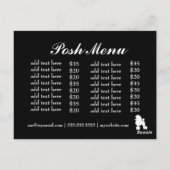 311パールザプードルペットグルーミング千鳥格子の ポストカード (裏面)