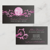 311ピンクのダイヤモンドの光輝 名刺 (正面/裏面)