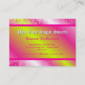 311ピンクのライムの砂糖のモノグラム 名刺 (裏面)