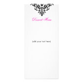 311ピンクの送風ダマスク織の棚カード ラックカード (裏面)