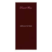 311ピンクの送風チョコレート色のダマスク織の棚カード ラックカード (裏面)