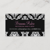 311ピンクの雲9のダマスク織 名刺 (裏面)