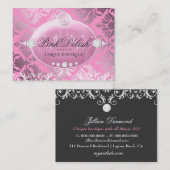 311ピンクのDelishのモノグラムのピンク3.5 x 2.5 名刺 (正面/裏面)