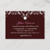 311ピンクのDelishのモノグラムチョコレート3.5 x 2.5 名刺 (裏面)