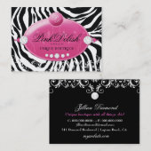 311ピンクのDelishの濃いピンクのシマウマ3.5 x 2.5 名刺 (正面/裏面)