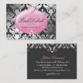 311ピンクのDelish版2% pipe%木炭3.5 x 2.5 名刺 (正面/裏面)