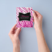 311ピンクグリッターゼブラフライヤー チラシ (手)