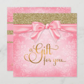 311ピンクフェイクグリッター贈与証 (正面/裏面)