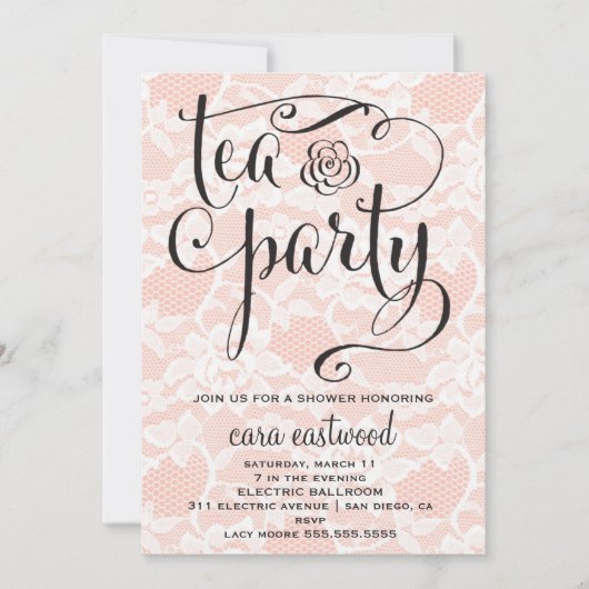 311ピーチティーパーティの招待状 招待状 (正面)