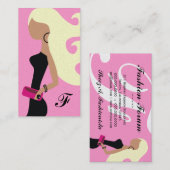 311ファッショニスタプラチナブロンドの女性タン 名刺 (正面/裏面)