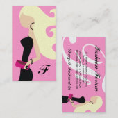 311ファッショニスタプラチナブロンドの女性 名刺 (正面/裏面)