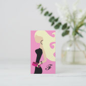 311ファッショニスタプラチナブロンドの女性 名刺 (スタンド正面)