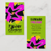 311ファンキーな花|の緑 名刺 (正面/裏面)