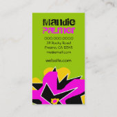 311ファンキーな花|の緑 名刺 (裏面)