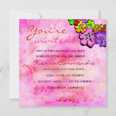 311フラワーシャワーレイ招待状|ピンクタイプ染料 招待状 (裏面)