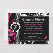 311フラワーフラウントピンク招待状 招待状 (裏面)