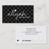 311ブラックスター水玉模様アポイントメントカード 予約カード (正面/裏面)