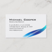 311プロフェッショナルウェーブビジネスカードブルーホワイト 名刺 (裏面)