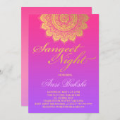 311ヘンナサンゲットニピンクパープルグラデーション 招待状 (正面/裏面)