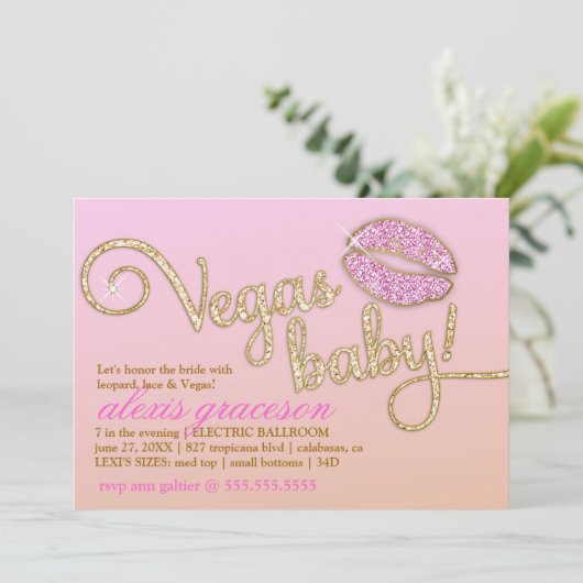 311ベガスベビーグリジーキスメタリック 招待状 (スタンド正面)