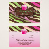 311ベーカリーギフトカード証明書チョコレートカップケーキ (正面&裏面)