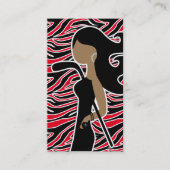 311ホッケファッショニスター赤きらきら光るゼブラ事業 名刺 (正面)