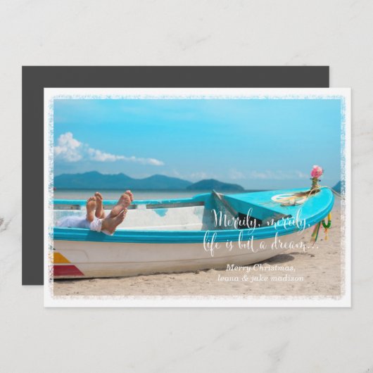 311ホワイトメリー，メリリーホリデーフォトカード シーズンカード (正面/裏面)