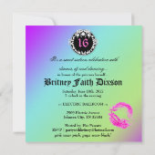 311ボディティックレオパードダマスクアメジストレインボー 招待状 (裏面)