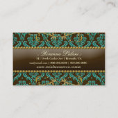 311ミントのMacaroonのダマスク織 名刺 (裏面)