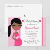 311モーミーがアフリカ系アメリカンピンクになる インビテーションポストカード (正面/裏面)