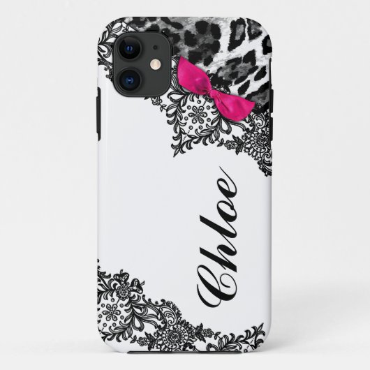 311ライトレースの白熱のピンクのヒョウの夢 Case-Mate iPhoneケース (裏面)
