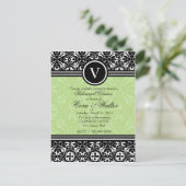 311ラッシーライムダマスク招待状 インビテーションポストカード (スタンド正面)