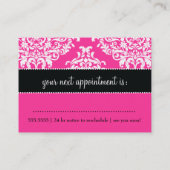 311ラビードビーダマスクアポイントメントカードホットピンク 予約カード (裏面)