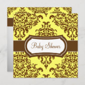 311ラブラビーダマスクベビーシャワー熱帯バナナ 招待状 (正面/裏面)