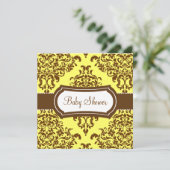 311ラブラビーダマスクベビーシャワー熱帯バナナ 招待状 (スタンド正面)