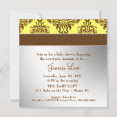 311ラブラビーダマスクベビーシャワー熱帯バナナ 招待状 (裏面)