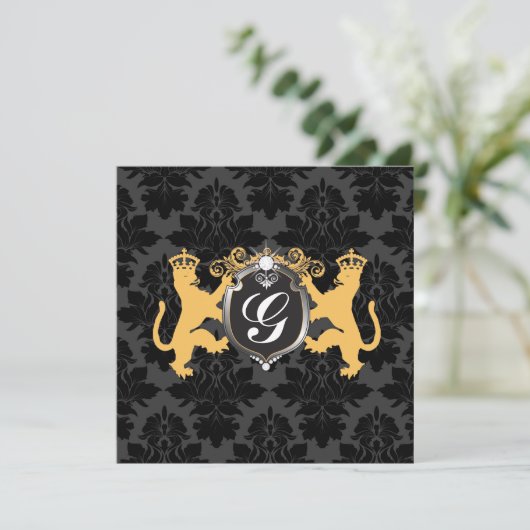 311ルクセライオンヘラルドリーイエローベビーシャワー 招待状 (スタンド正面)