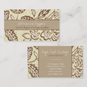 311レモン花柄のヴィンテージ 名刺 (正面/裏面)