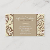 311レモン花柄のヴィンテージ 名刺 (裏面)