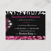 311レースのようなヒョウ及びティアラ 名刺 (裏面)