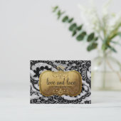 311レースde Luxe -物惜しみしない金ゴールドプレート 名刺 (スタンド正面)