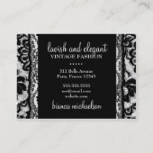 311レースde Luxe Circque Dのシマウマ 名刺 (裏面)