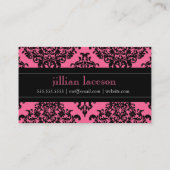 311ローズピンクのルクスのダマスク織 名刺 (裏面)
