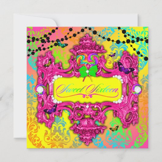 311ワンダーランドピンクスイート16 招待状 (正面)