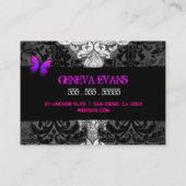 311ヴィンテージの蝶美しいのいかりの紫色のピンク 名刺 (裏面)