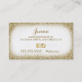 311ヴィンテージの魅力的で白いスプレーのタンの女の子のグリッター 名刺 (裏面)