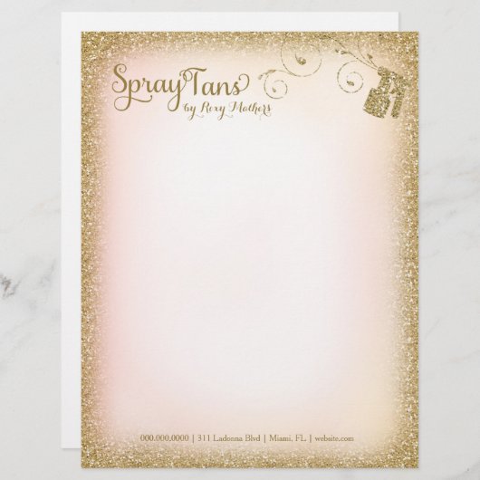 311ヴィンテージの魅力的なスプレーのタンレターヘッド レターヘッド (正面/裏面)