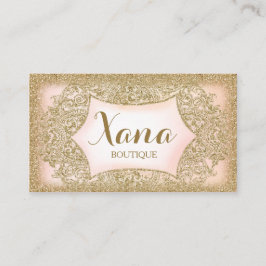 311ヴィンテージの魅力的な金ゴールドのグリッターのピンク 名刺