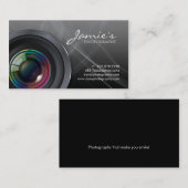 311人のカメラマンの名刺のモダンの黒 名刺 (正面/裏面)